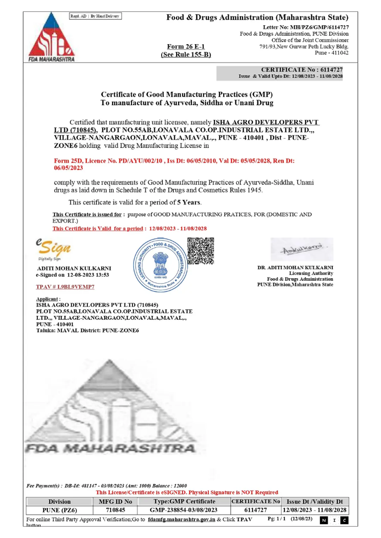 Good Manufacturing Practices · Facility 710845 document